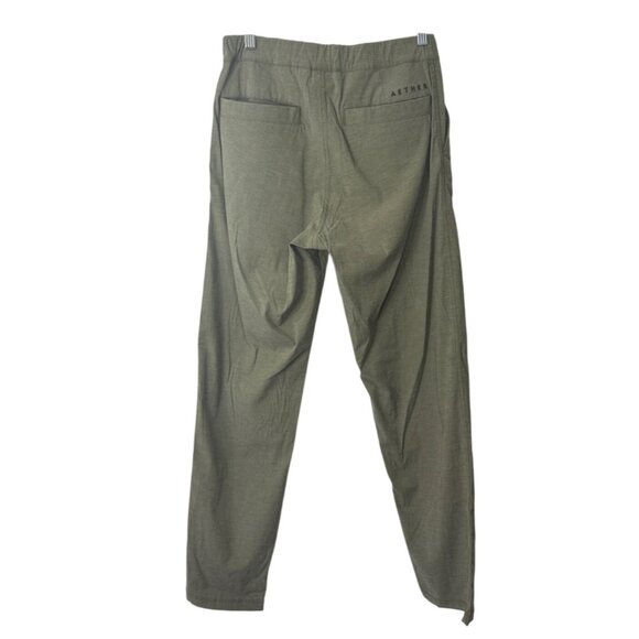 Aether Performance Pants Olive Green Drawstring Pockets Womens Size S - Picture 2 of 7